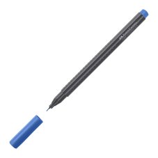 Ручка Faber-Castell \"Grip Finepen\" капиллярная синяя, 0,4мм, корпус трехгранный