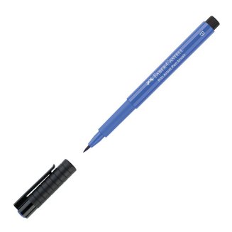 Ручка Faber-Castell \"Pitt Artist Pen Brush\" капиллярная кистевая, цвет 143 синий кобальт,