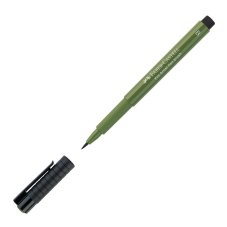 Ручка Faber-Castell \"Pitt Artist Pen Brush\" капиллярная кистевая, цвет 174 хром зеленый непрозрачный