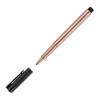Ручка Faber-Castell \" Pitt Artist Pen Metallic \" капиллярная, медный металлик, 1,5мм