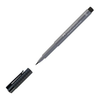 Ручка Faber-Castell \"Pitt Artist Pen Soft Brush\" капиллярная кистевая, холодный серый IV цвет 233