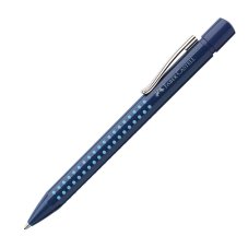 Ручка Faber-Castell \"Grip 2010\" шариковая автоматическая синяя, трехгранная, в синем корпусе, 1мм