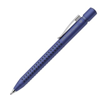 Ручка Faber-Castell \"Grip 2011\" шариковая автоматическая синяя, трехгранный синий корпус, 1,2мм