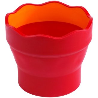 Стакан Faber-Castell \"Clic&amp;Go\" для воды складной, красный