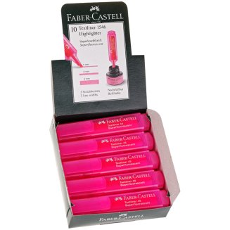 Текстовыделитель Faber-Castell \"46 Superfluorescent\" скошенный, толщ.линии от 1 до 5 мм, фл. розовый