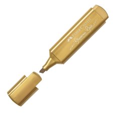 Текстовыделитель Faber-Castell \"TL 46\" скошенный, линия 1-5мм, золото, металлик
