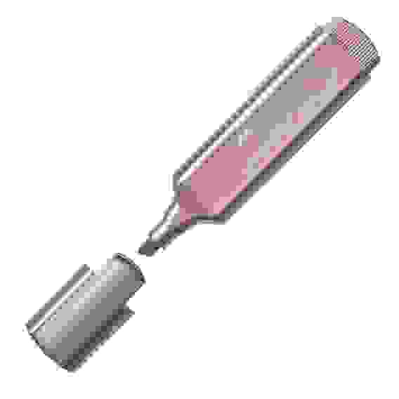 Текстовыделитель Faber-Castell \"TL 46\" скошенный, линия 1-5мм, розовый, металлик