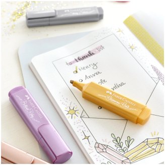 Текстовыделитель Faber-Castell \"TL 46\" скошенный, линия 1-5мм, рубиновый, металлик