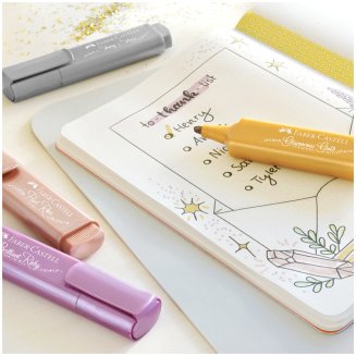 Текстовыделитель Faber-Castell \"TL 46\" скошенный, линия 1-5мм, серебро, металлик