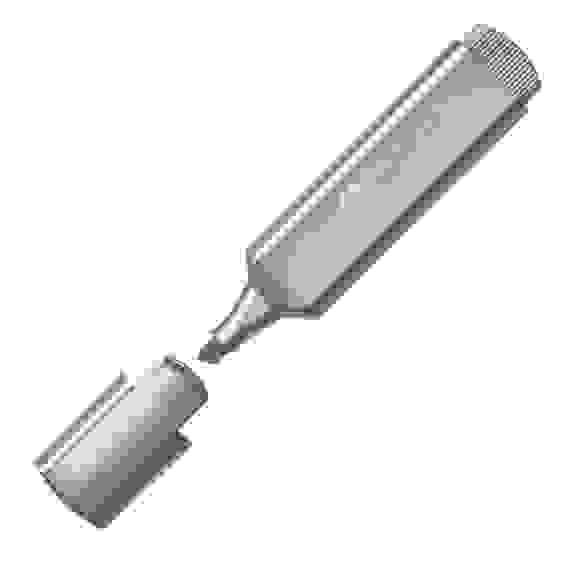 Текстовыделитель Faber-Castell \"TL 46\" скошенный, линия 1-5мм, серебро, металлик