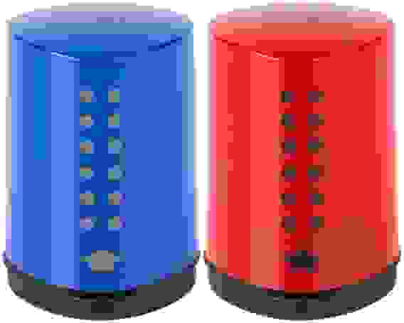 Точилка Faber-Castell \"Grip 2001 Mini\" пластиковая с 1 отверстием, контейнером, красно-синяя