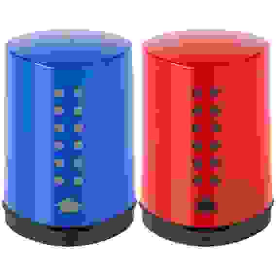 Точилка Faber-Castell \"Grip 2001 Mini\" пластиковая с 1 отверстием, контейнером, красно-синяя