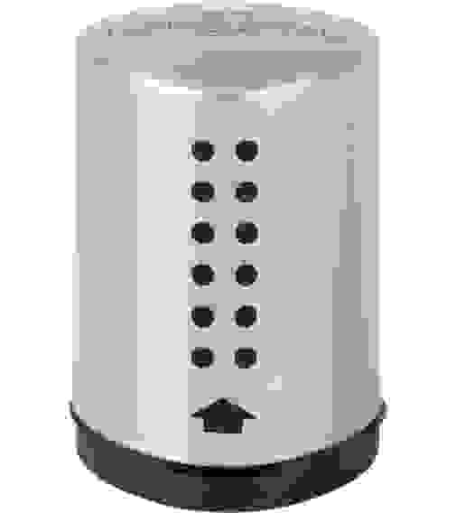 Точилка Faber-Castell \"Grip 2001 Mini\" пластиковая с 1 отверстием, контейнером, серебряная