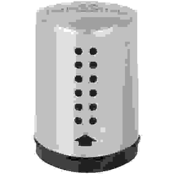 Точилка Faber-Castell \"Grip 2001 Mini\" пластиковая с 1 отверстием, контейнером, серебряная