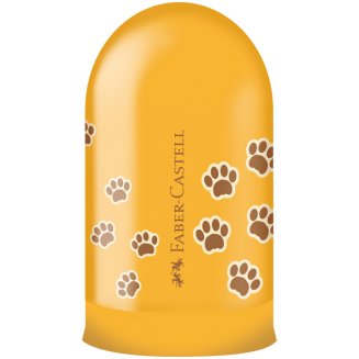 Точилка Faber-Castell \"Jelly\" пластиковая с 1 отверстием, контейнером, разных цветов