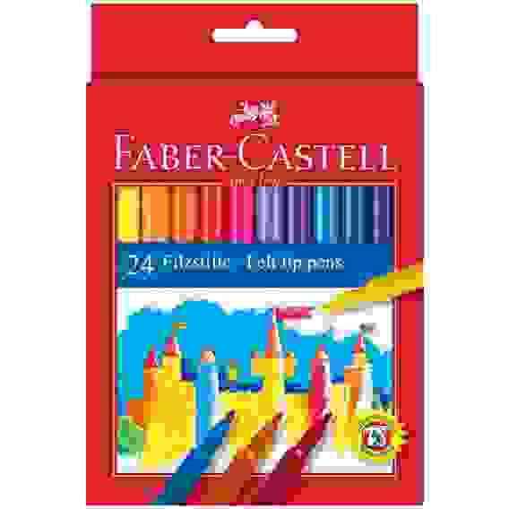 Фломастеры Faber-Castell в наборе из 24 цв., смываемые, в картонной упаковке