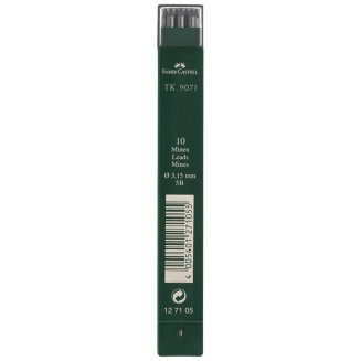 Грифели Faber-Castell \"TK 9071\" для цанговых карандашей, 10шт., 3,15мм, 5B