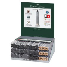 Карандаш Faber-Castell \"Grip 2001\" чернографитный, трехгранный, заточ., в дисплее