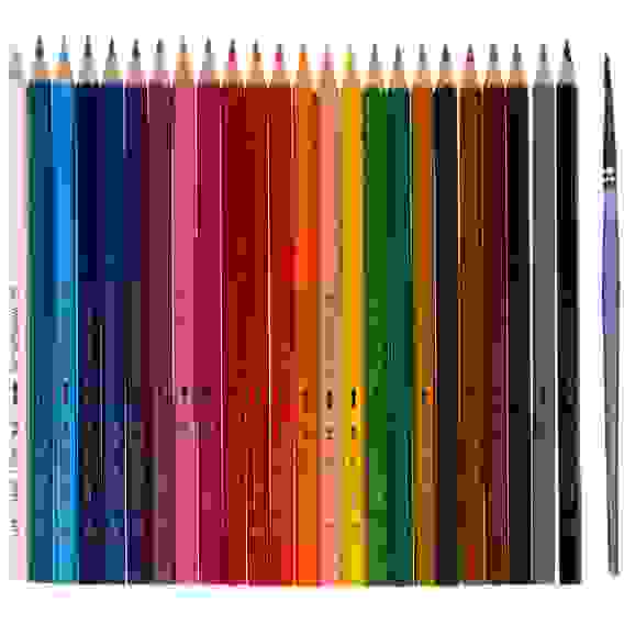 Карандаши Faber-Castell акварельные, набор из 24 цветов и кисти, картонная коробка