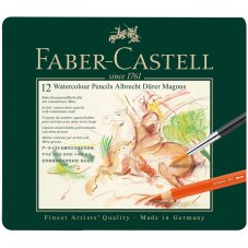Карандаши акварельные художественные Faber-Castell \"Albrecht Dürer Magnus\" 12цв,утолщ.,заточ.,метал.
