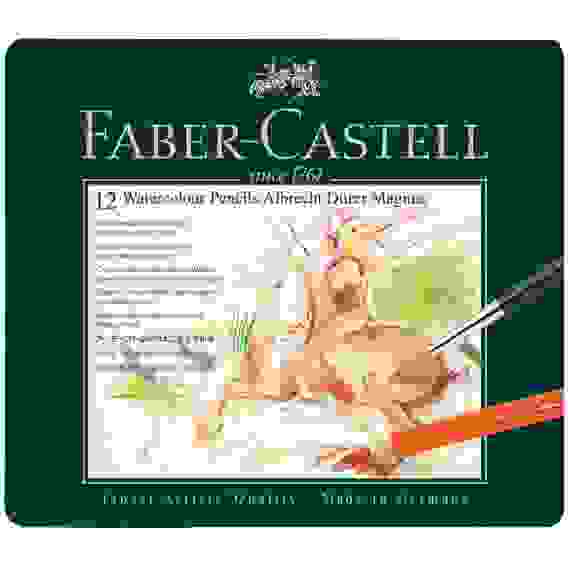 Карандаши акварельные художественные Faber-Castell \"Albrecht Dürer Magnus\" 12цв,утолщ.,заточ.,метал.