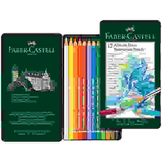 Карандаши Faber-Castell \"Albrecht Dürer\" акварельные художественные, набор из 12 цв.в метал. коробке
