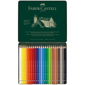 Карандаши Faber-Castell \"Albrecht Dürer\" акварельные художественные, набор из 24 цв.в метал.коробке