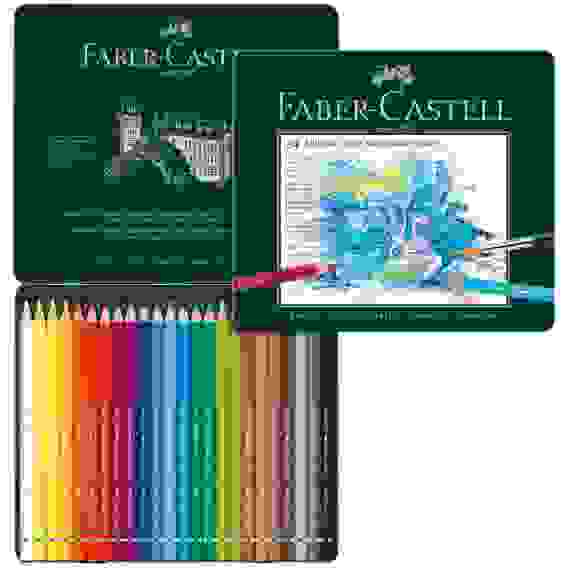 Карандаши Faber-Castell \"Albrecht Dürer\" акварельные художественные, набор из 24 цв.в метал.коробке