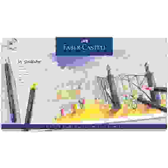 Карандаши Faber-Castell \"Goldfaber\" цветные, круглые, набор из 36 цветов в металлической коробке
