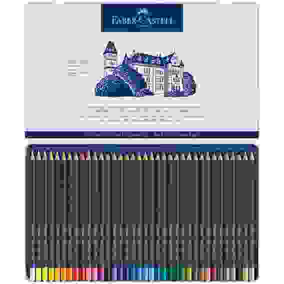 Карандаши Faber-Castell \"Goldfaber\" цветные, круглые, набор из 36 цветов в металлической коробке
