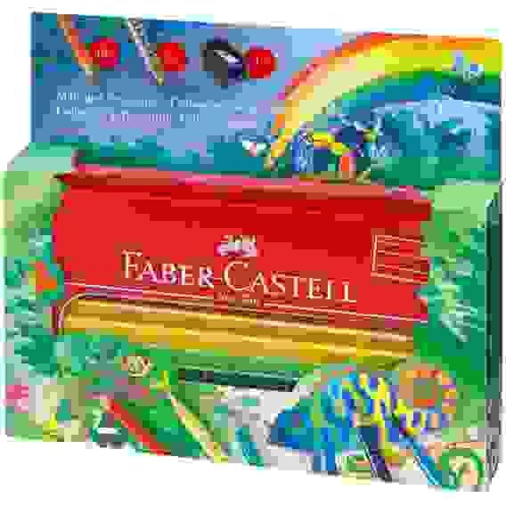 Карандаши Faber-Castell "Grip Jungle" цветные, трехгранные, набор из 16цв., ч/г карандаша и точилки