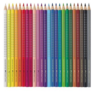 Карандаши Faber-Castell \"Grip\" цветные, трехгранные, набор из 24 цветов в металлической упаковке