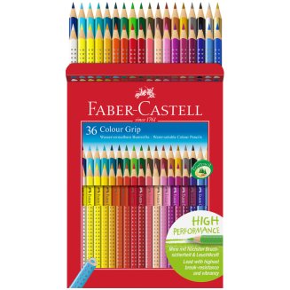 Карандаши Faber-Castell \"Grip\" цветные, трехгранные, набор из 36 цветов в картонной упаковке