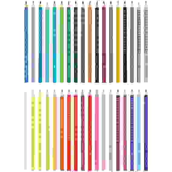 Карандаши Faber-Castell "Grip" цветные, трехгранные, набор из 36 цветов в картонной упаковке