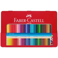 Карандаши цветные Faber-Castell \"Grip\", 36цв., трехгран., заточен., метал. упак.