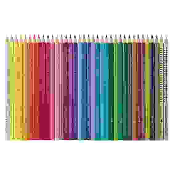 Карандаши цветные Faber-Castell \"Grip\", 36цв., трехгран., заточен., метал. упак.
