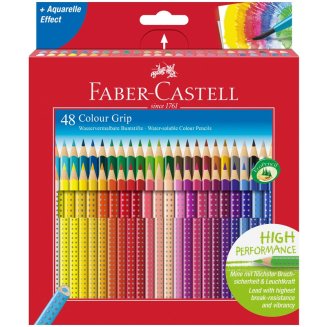 Карандаши Faber-Castell \"Grip\" цветные, трехгранные, набор из 48 цветов в картонной упаковке
