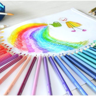 Карандаши Faber-Castell \"Grip\" цветные, трехгранные, набор из 48 цветов в картонной упаковке