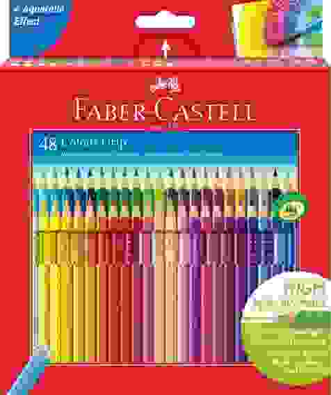 Карандаши Faber-Castell \"Grip\" цветные, трехгранные, набор из 48 цветов в картонной упаковке