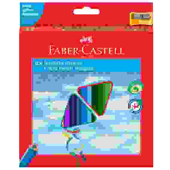 Карандаши Faber-Castell цветные, набор из 48 цветов, трехгранные, с точилкой, в карт.упаковке