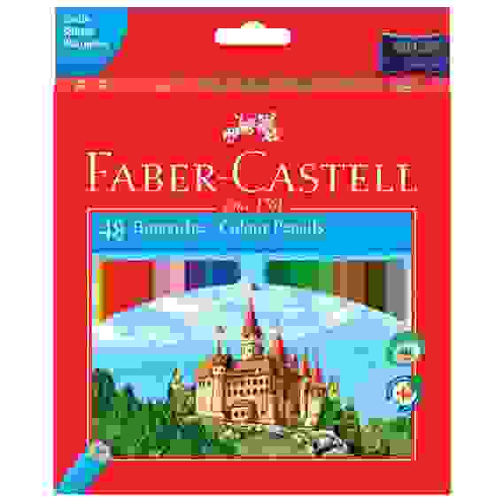 Карандаши Faber-Castell цветные, набор из 48 цветов, в карт.упаковке, с точилкой