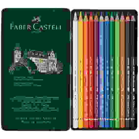 Карандаши цветные художественные Faber-Castell \"Polychromos\" 12цв., заточен., метал. коробка