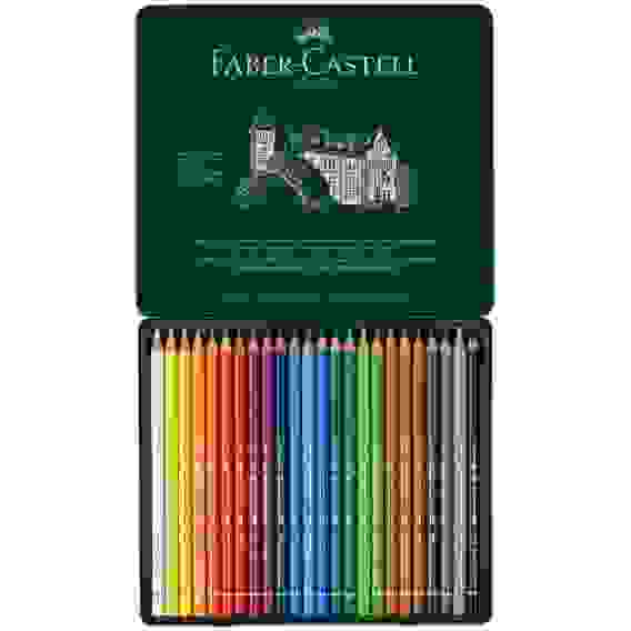Карандаши Faber-Castell \"Polychromos\" цветные художественные, набор из 24 цветов в метал.коробке