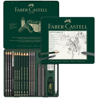 Набор Faber-Castell \"Pitt Graphite\" карандашей чернографитных, 19 предметов в метал.коробке