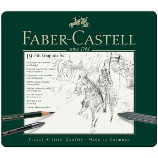 Набор Faber-Castell \"Pitt Graphite\" карандашей чернографитных, 19 предметов в метал.коробке