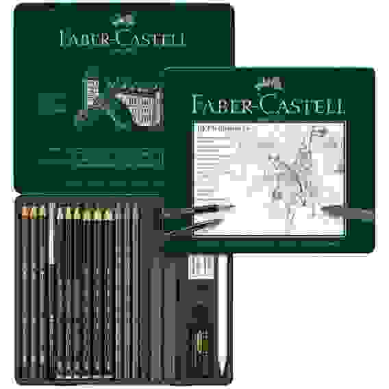 Набор Faber-Castell \"Pitt Graphite\" карандашей чернографитных, 19 предметов в метал.коробке