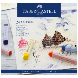 Пастель Faber-Castell \"Soft pastels\" в наборе из 24 цветов, в картонной упаковке