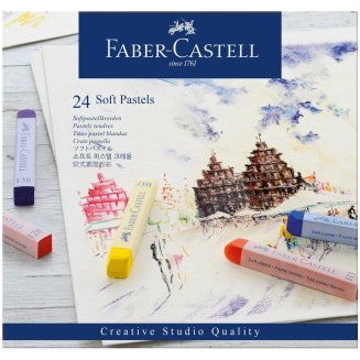 Пастель Faber-Castell \"Soft pastels\" в наборе из 24 цветов, в картонной упаковке