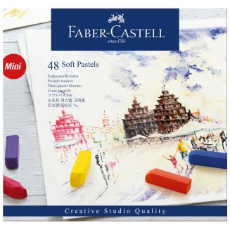Пастель Faber-Castell \"Soft pastels\" в наборе из 48 цветов, мини, в картонной упаковке