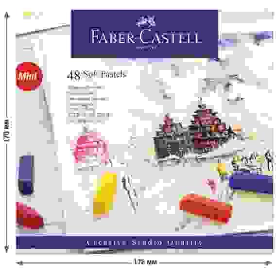 Пастель Faber-Castell \"Soft pastels\" в наборе из 48 цветов, мини, в картонной упаковке